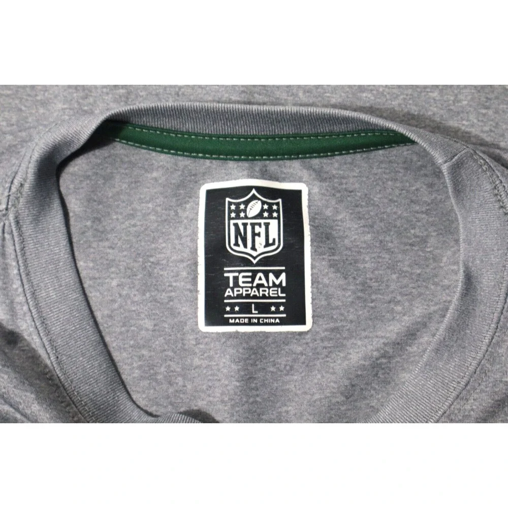 Green Bay Packers Mens‎ Shirt Large Gray Green Long Sleeve Pullover NFL